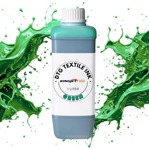 Kingjet Deep Forest Green DTG Ink - Natural Tones & Broad Gamut (1000ml)