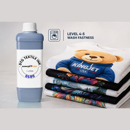 Kingjet Royal Blue DTG Ink - Rich Navy & Indigo Tones (1000ml)