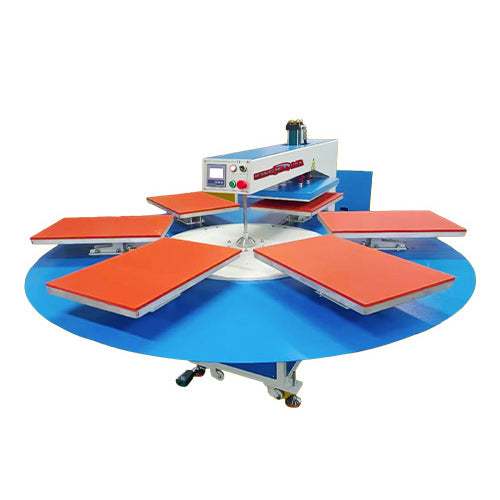 6 Station Hydraulic Turntable Heat Press Machine