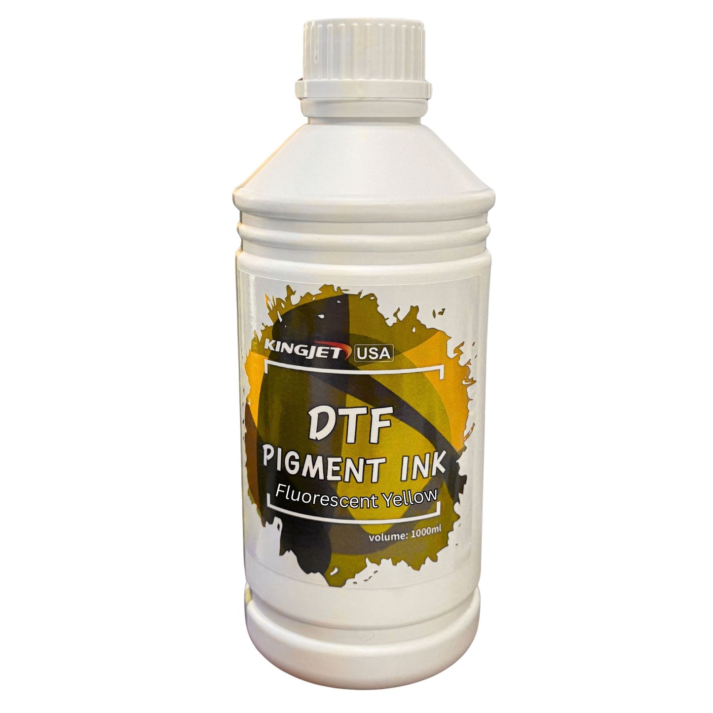 KINGJET USA FLUORESCENT YELLOW DTF INK FY (1 Liter)