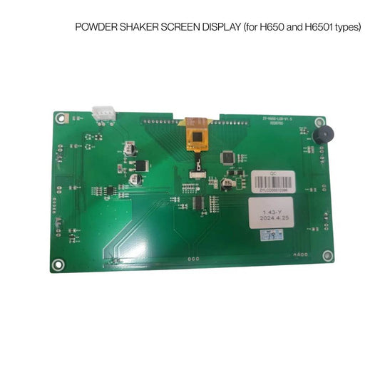POWDER SHAKER SCREEN DISPLAY (for H650 and H6501 types)